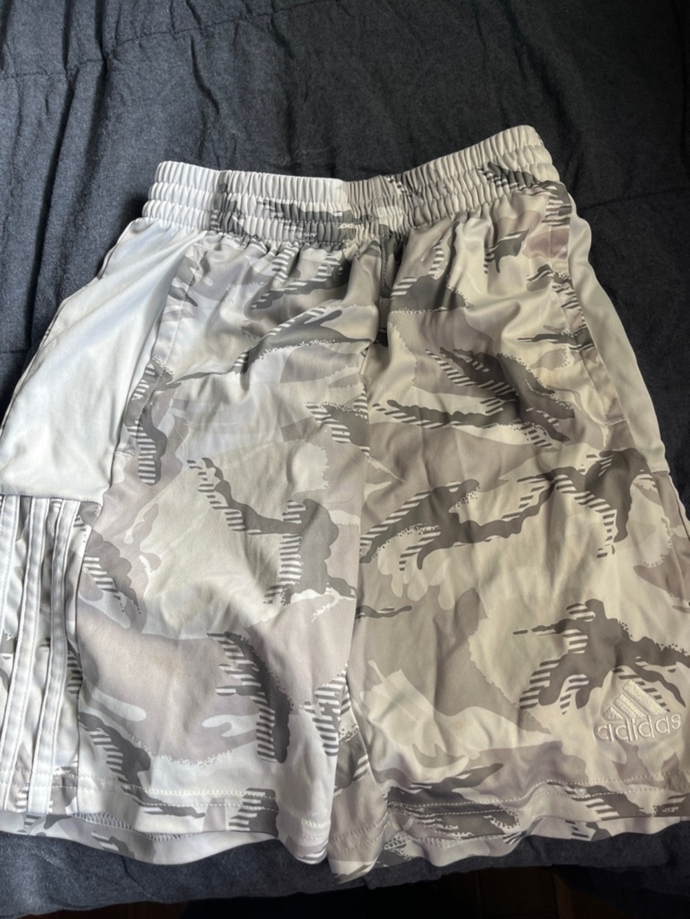 adidas Gray Camo Athletic Shorts